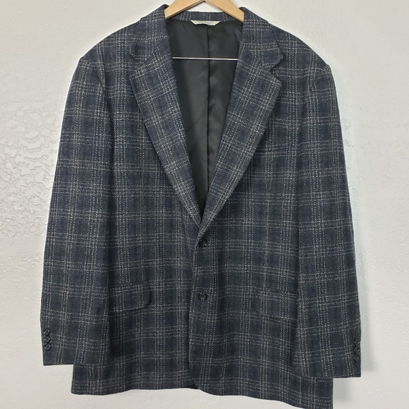 Eddie Bauer Wool Plaid Suit Jacket Size 46T - Picture 2 of 8
